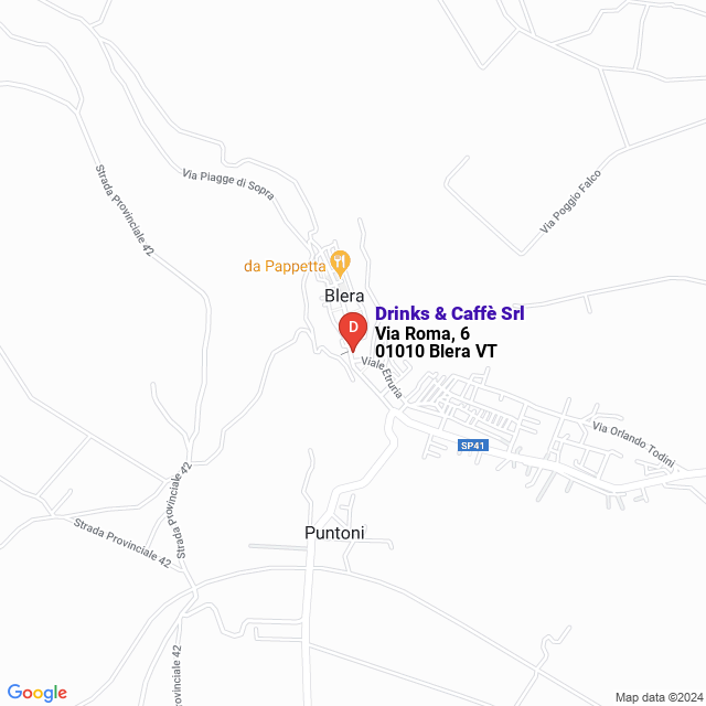 apri la mappa di Drinks & Caffè Srl