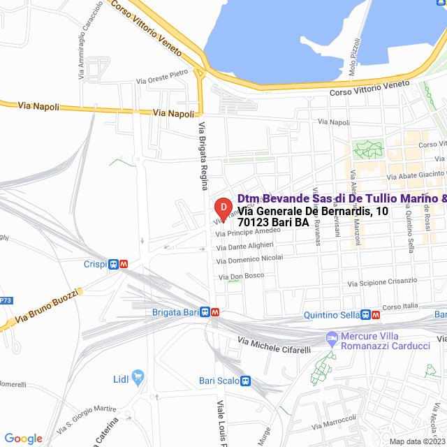 apri la mappa di Dtm Bevande Sas di De Tullio Marino & C.