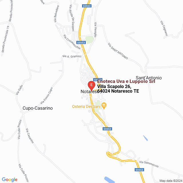 apri la mappa di Enoteca Uva e Luppolo Srl