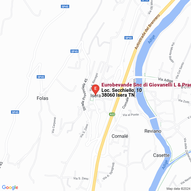 apri la mappa di Eurobevande Snc di Giovanelli L & Pramsohler M