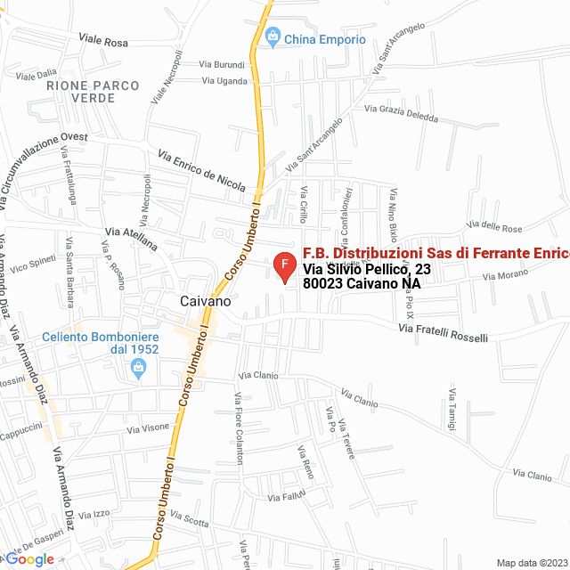 apri la mappa di F.B. Distribuzioni Sas di Ferrante Enrico & C.