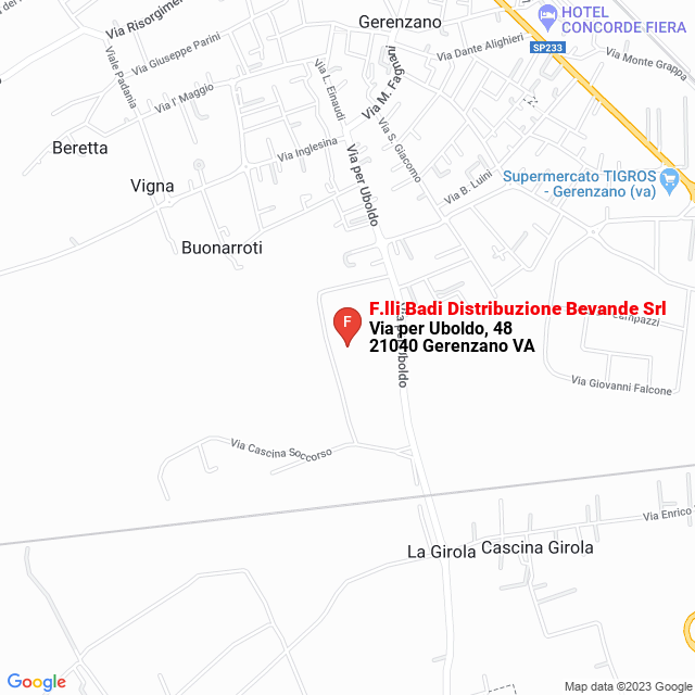 apri la mappa di F.lli Badi Distribuzione Bevande Srl