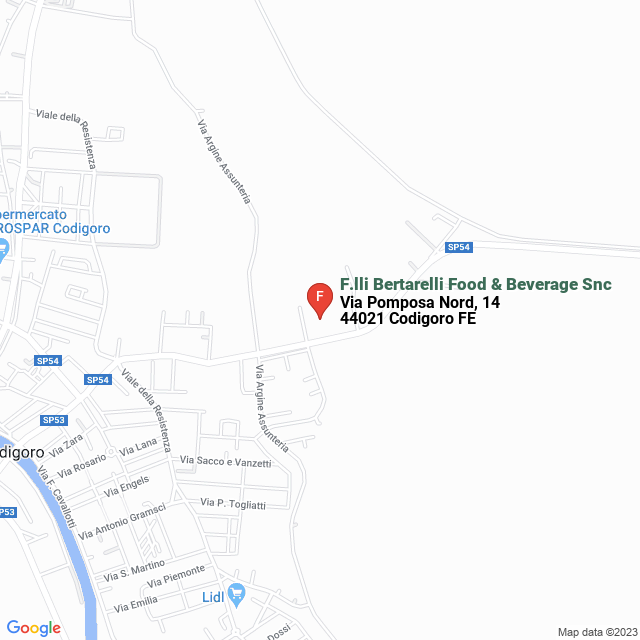 apri la mappa di F.lli Bertarelli Food & Beverage Snc