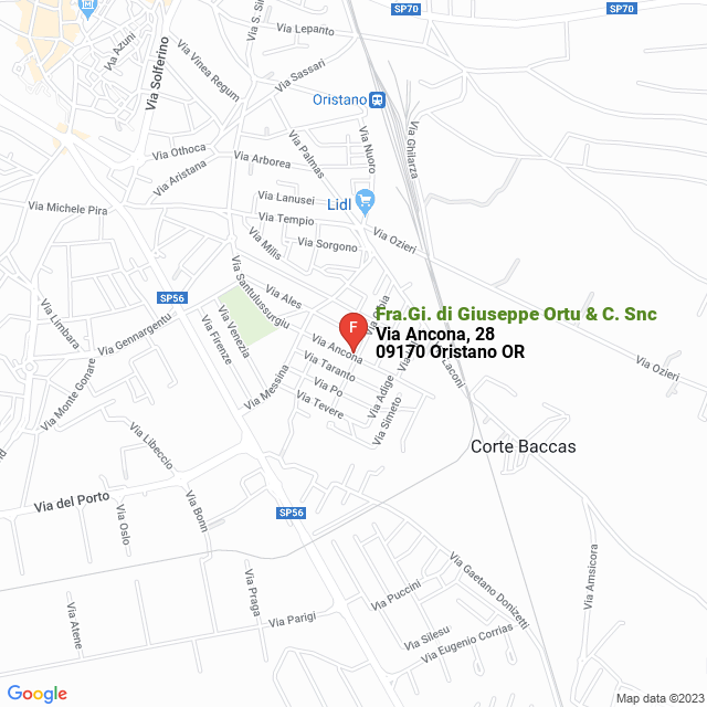 apri la mappa di Fra.Gi. di Giuseppe Ortu & C. Snc