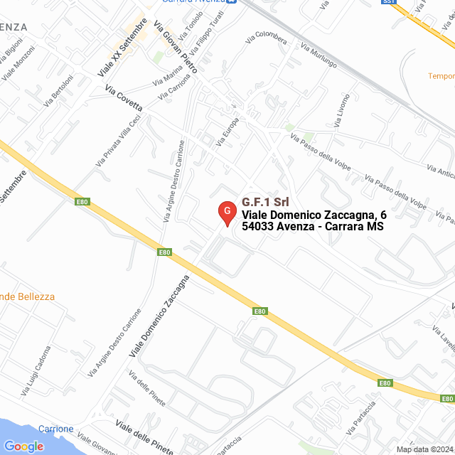 apri la mappa di G.F.1 Srl
