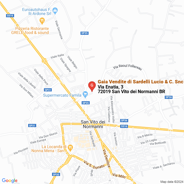 apri la mappa di Gaia Vendite di Sardelli Lucio & C. Snc