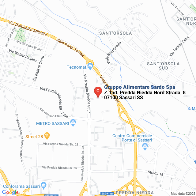 apri la mappa di Gruppo Alimentare Sardo Spa