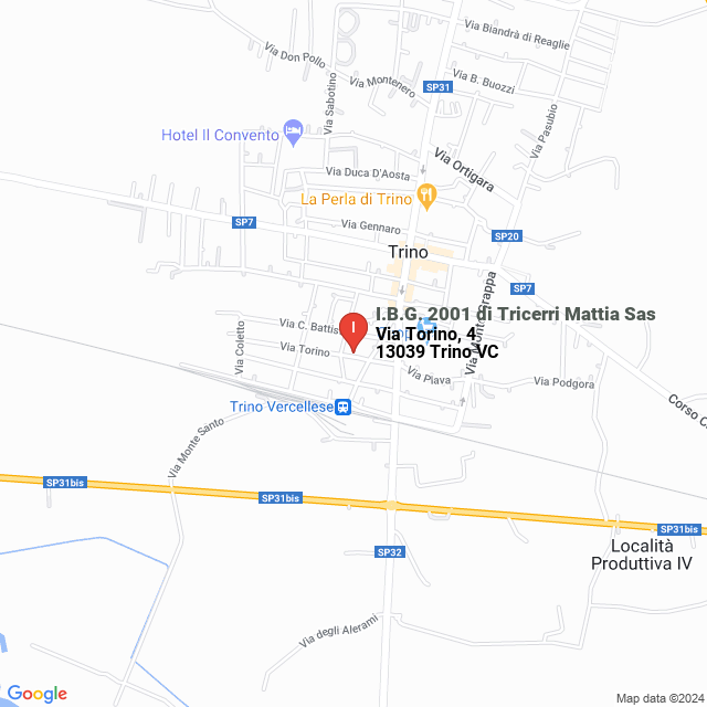 apri la mappa di I.B.G. 2001 di Tricerri Mattia Sas