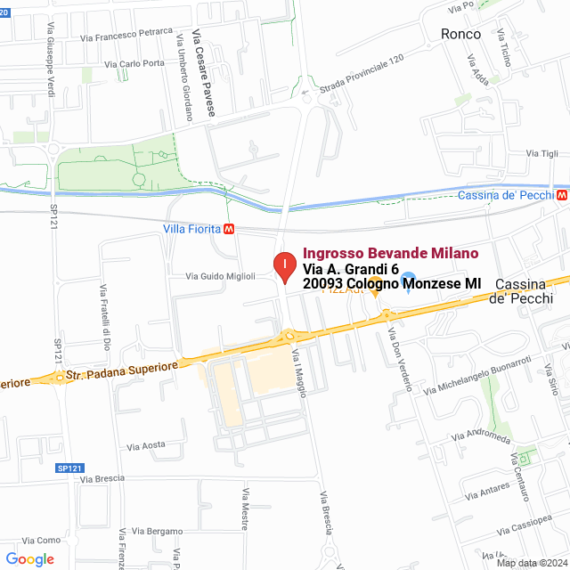 apri la mappa di Ingrosso Bevande Milano