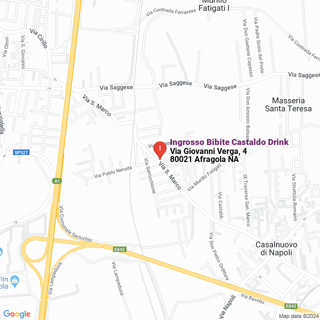 apri la mappa di Ingrosso Bibite Castaldo Drink