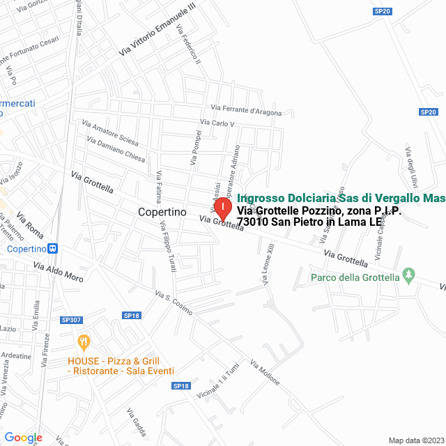 apri la mappa di Ingrosso Dolciaria Sas di Vergallo Massimo & C.