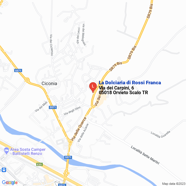 apri la mappa di La Dolciaria di Rossi Franca