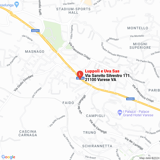 apri la mappa di Luppoli e Uva Sas
