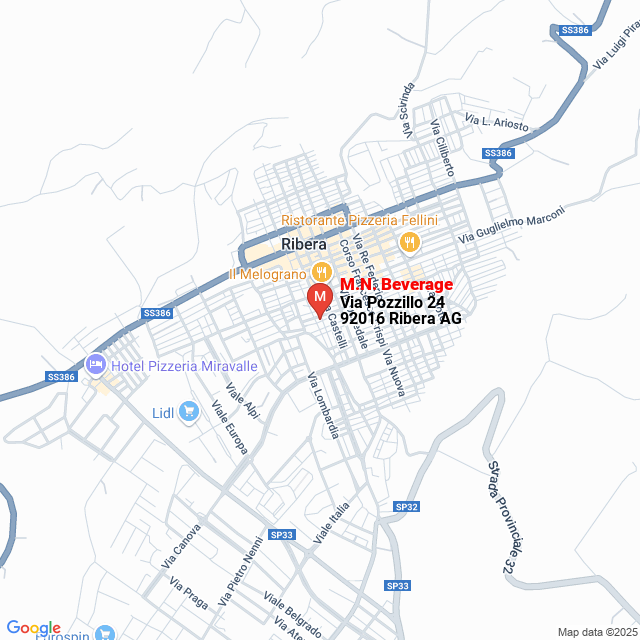 apri la mappa di M.N. Beverage