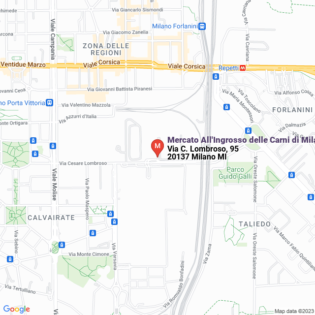 apri la mappa di Mercato All‘Ingrosso delle Carni di Milano