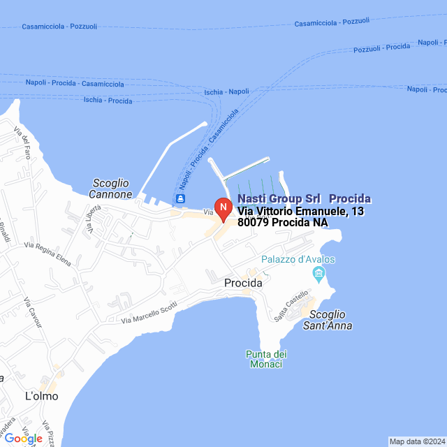 apri la mappa di Nasti Group Srl - Procida