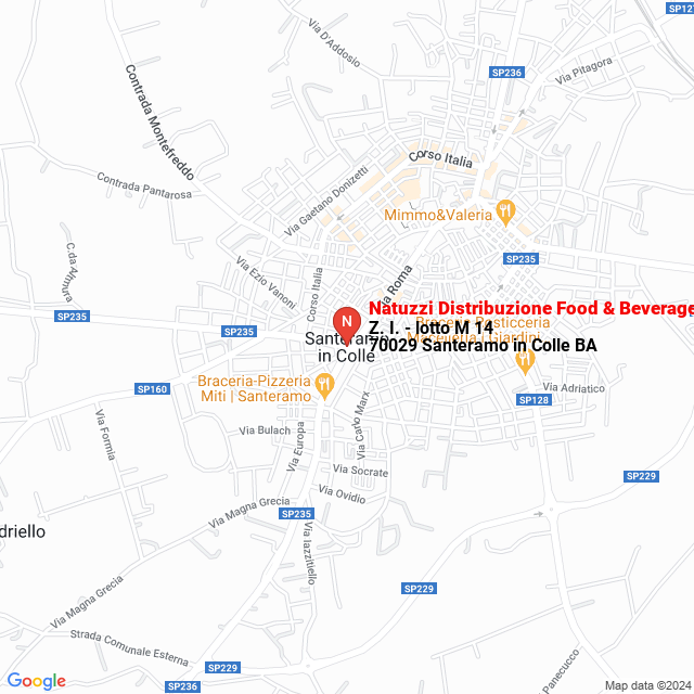 apri la mappa di Natuzzi Distribuzione Food & Beverage