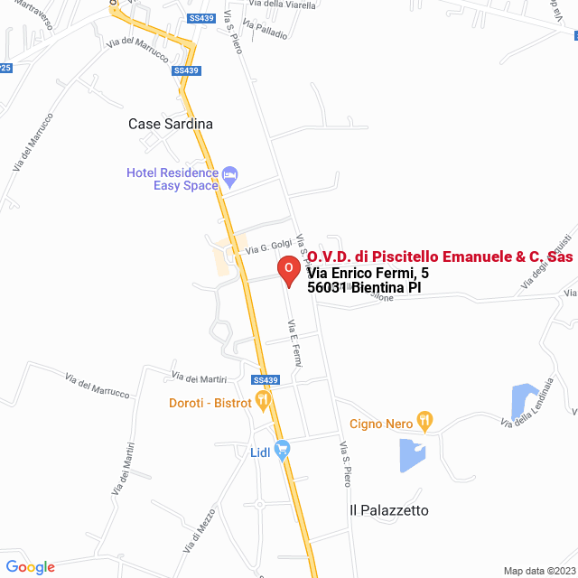 apri la mappa di O.V.D. di Piscitello Emanuele & C. Sas