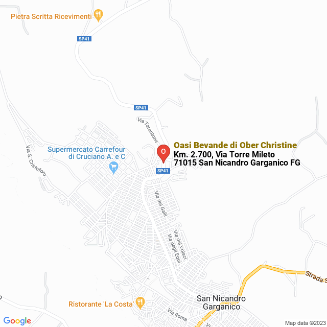 apri la mappa di Oasi Bevande di Ober Christine