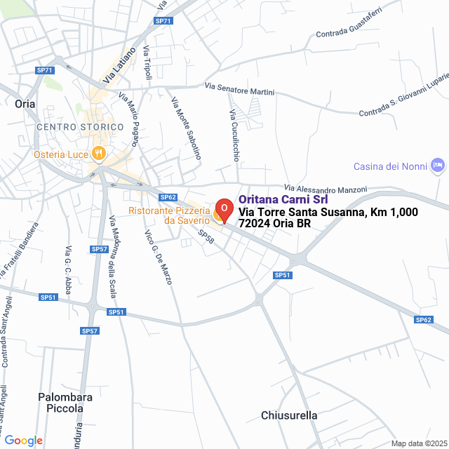 apri la mappa di Oritana Carni Srl
