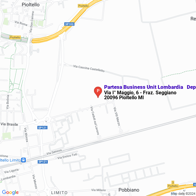 apri la mappa di Partesa Business Unit Lombardia - Deposito di Pioltello