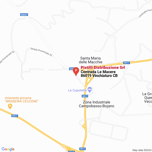 apri la mappa di Pistilli Distribuzione Srl