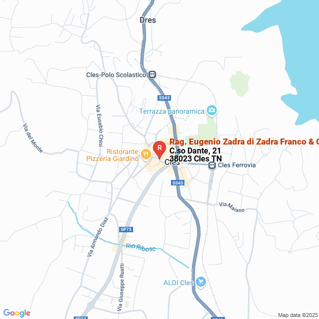 apri la mappa di Rag. Eugenio Zadra di Zadra Franco & C. Snc