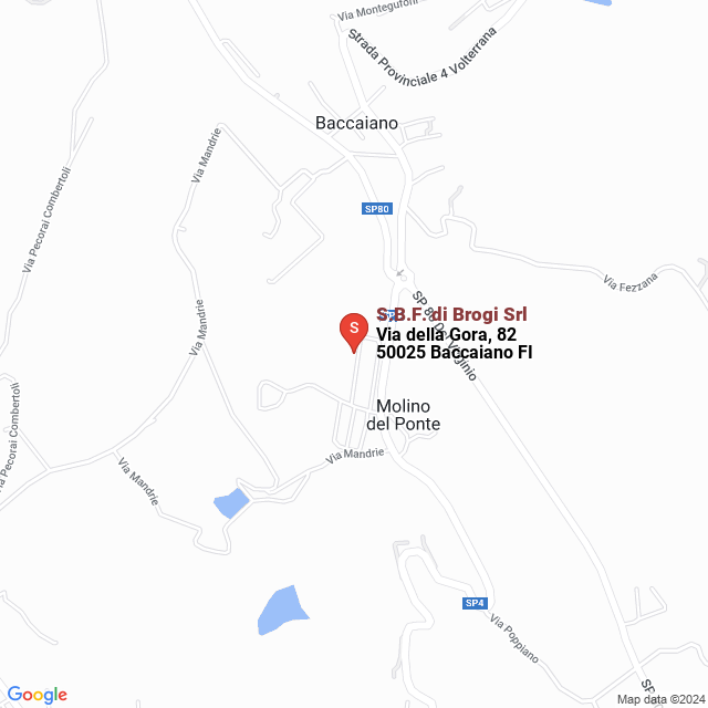 apri la mappa di S.B.F. di Brogi Srl