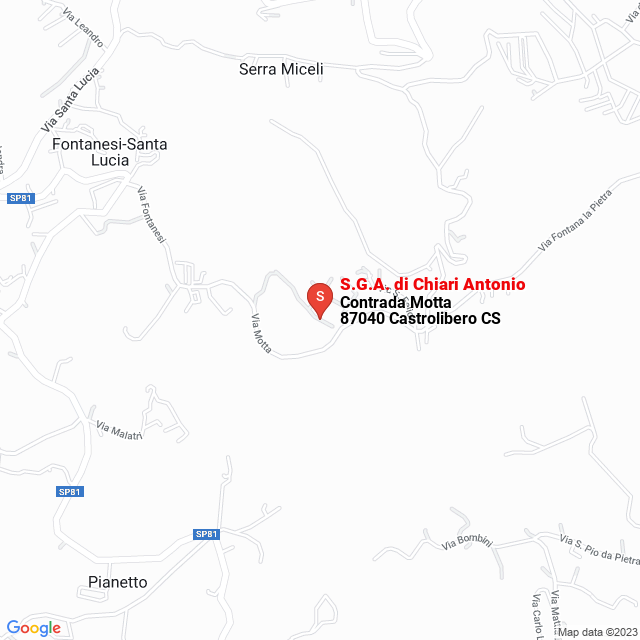 apri la mappa di S.G.A. di Chiari Antonio