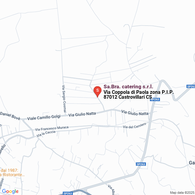 apri la mappa di Sa.Bra. catering s.r.l.
