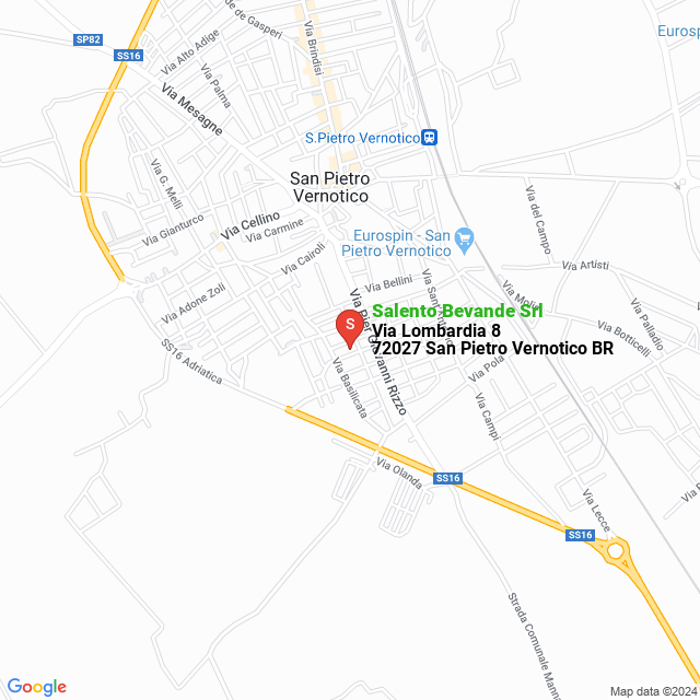 apri la mappa di Salento Bevande Srl