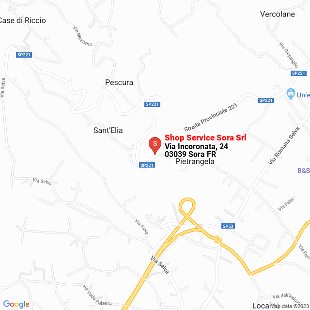 apri la mappa di Shop Service Sora Srl