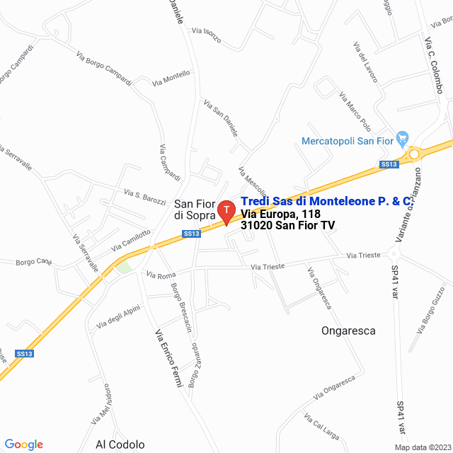 apri la mappa di Tredi Sas di Monteleone P. & C.