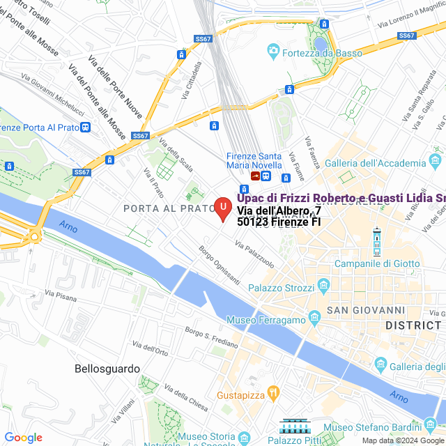 apri la mappa di Upac di Frizzi Roberto e Guasti Lidia Snc