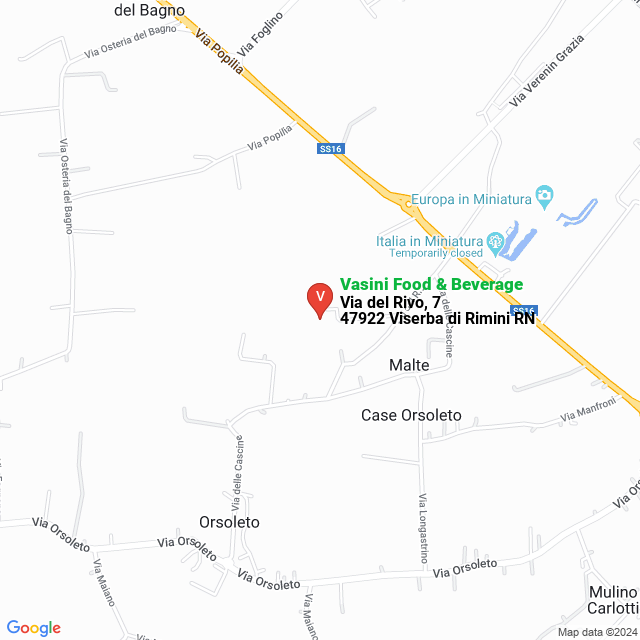apri la mappa di Vasini Food & Beverage