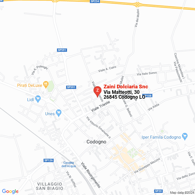 apri la mappa di Zaini Dolciaria Snc