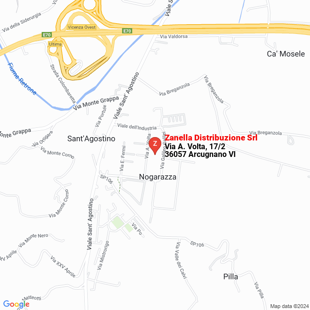 apri la mappa di Zanella Distribuzione Srl