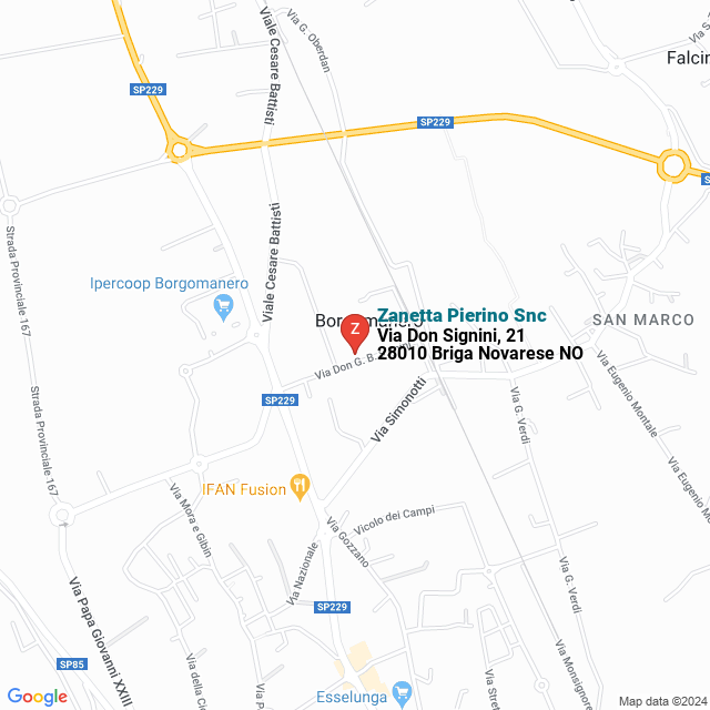 apri la mappa di Zanetta Pierino Snc