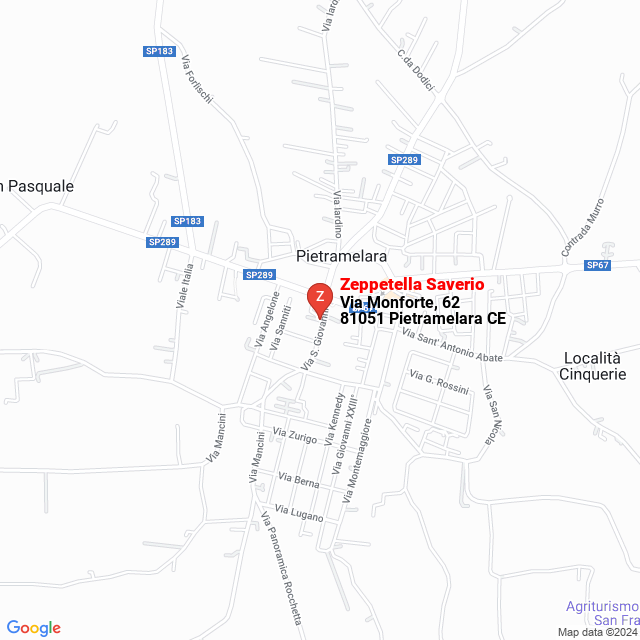 apri la mappa di Zeppetella Saverio
