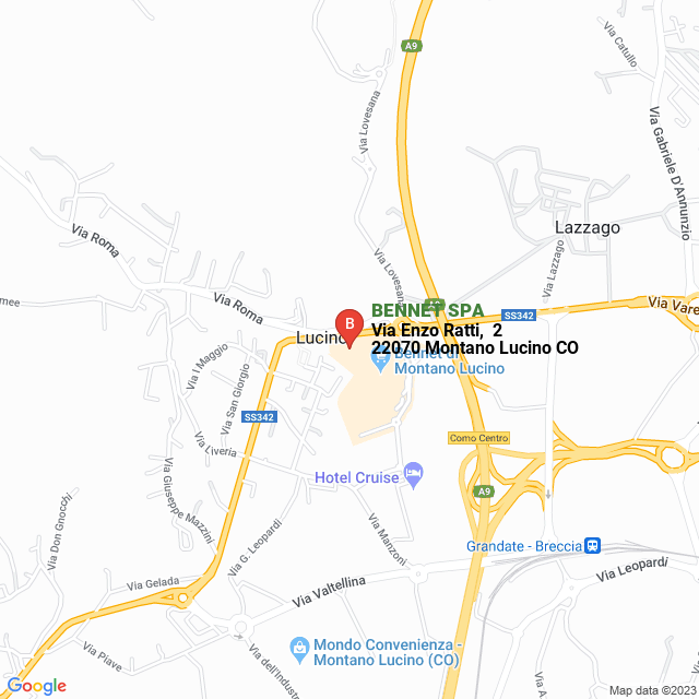 apri la mappa di BENNET SPA