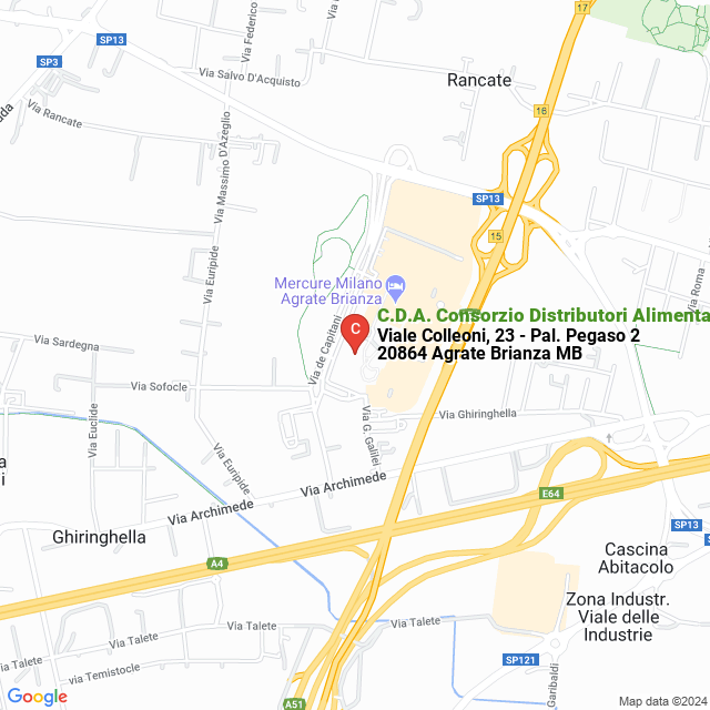 apri la mappa di C.D.A. Consorzio Distributori Alimentari