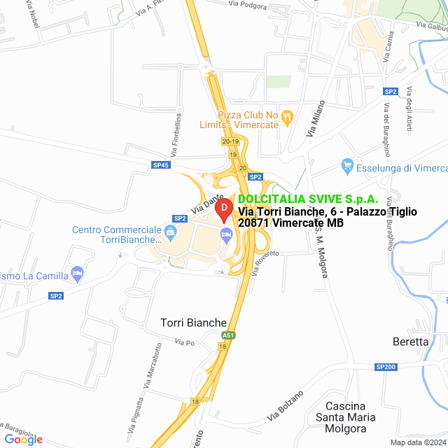 apri la mappa di DOLCITALIA SVIVE S.p.A.