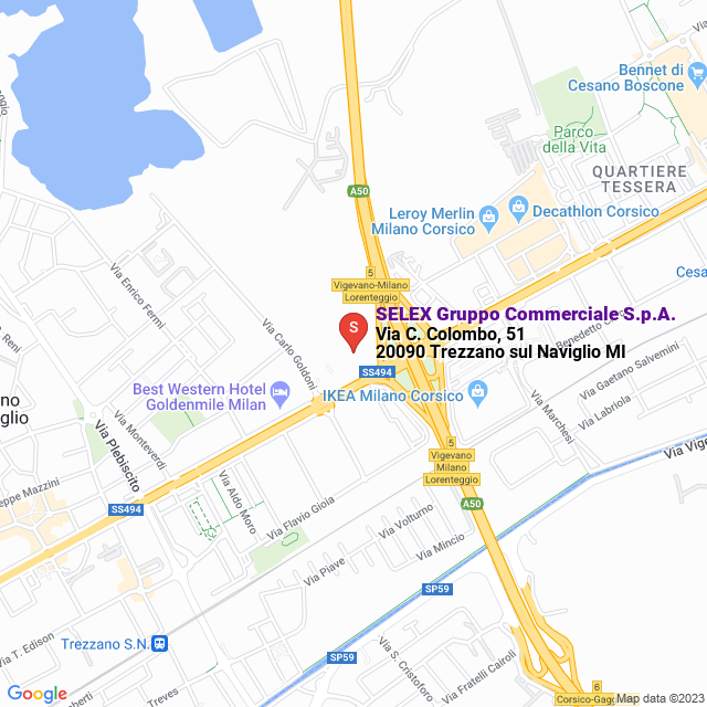 apri la mappa di SELEX Gruppo Commerciale S.p.A.
