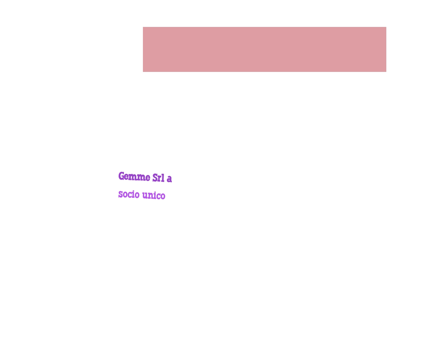 Gemme Srl a socio unico