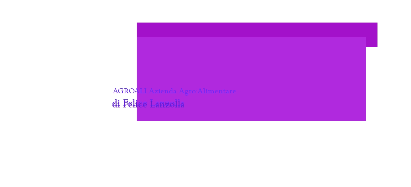 AGROALI Azienda Agro-Alimentare di Felice Lanzolla AGROALI Azienda Agro-Alimentare di Felice Lanzolla