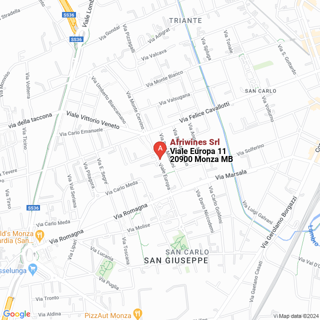apri la mappa di Afriwines Srl