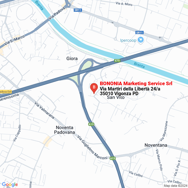 apri la mappa di BONONIA Marketing Service Srl