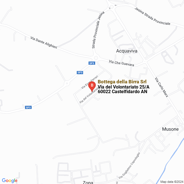 apri la mappa di Bottega della Birra Srl