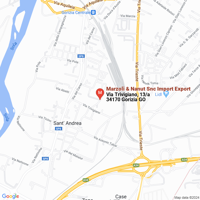 apri la mappa di Marzoli & Nanut Snc Import-Export