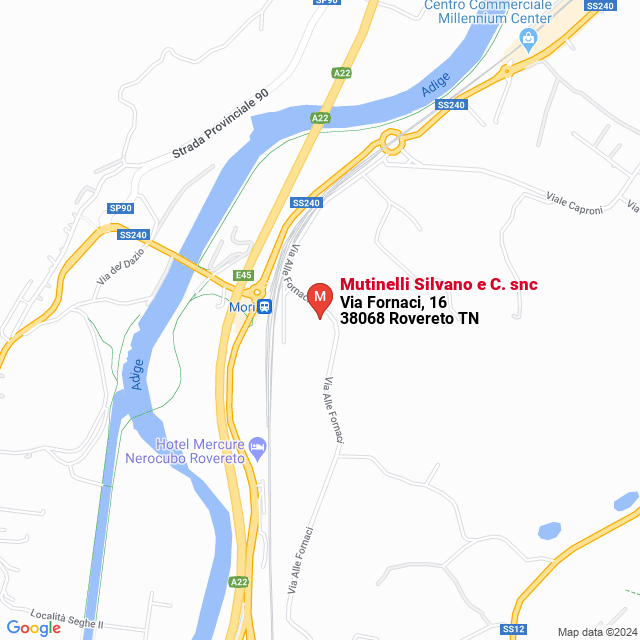 apri la mappa di Mutinelli Silvano e C. snc